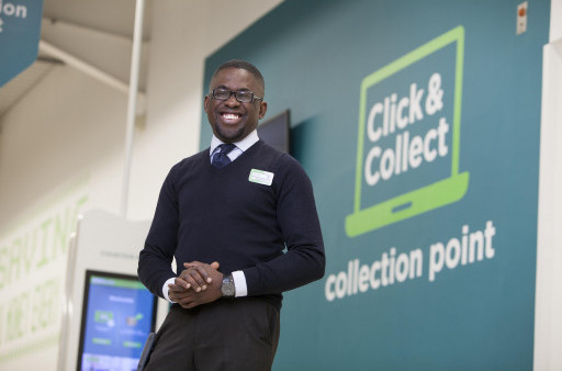 Asda employee smiling