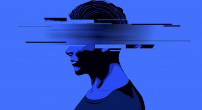 Mens mental health vector illustration