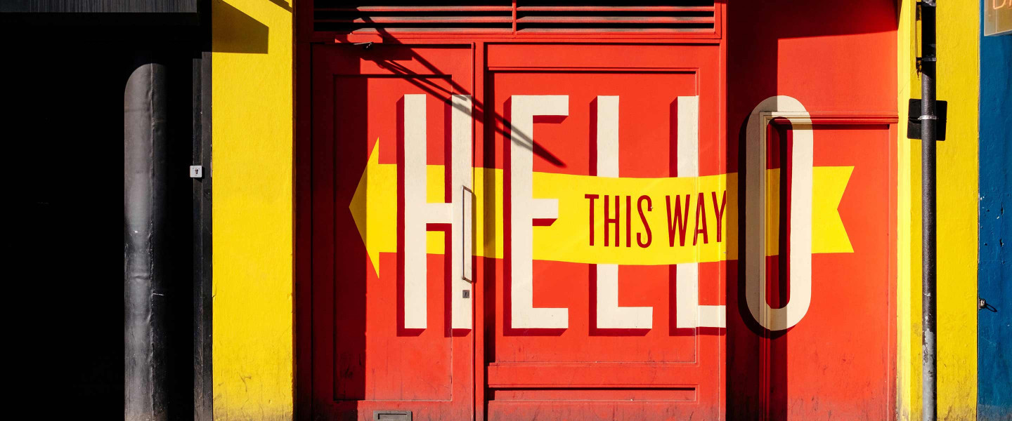 Painted Hello Wall Sign