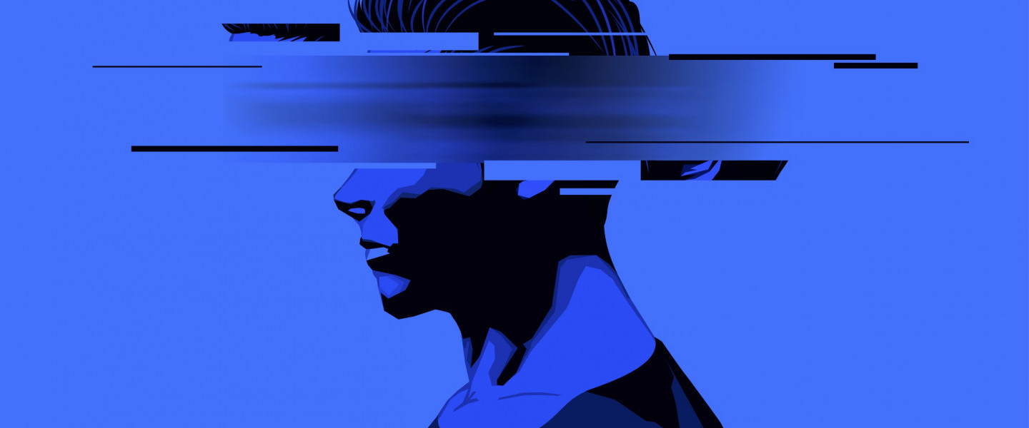 Mens mental health vector illustration