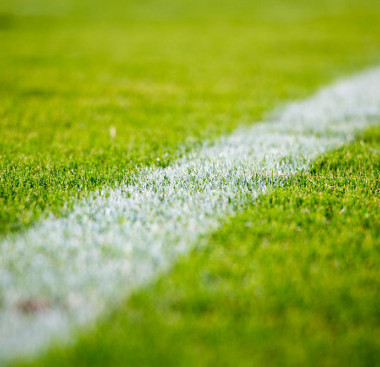 Close up of football pitch