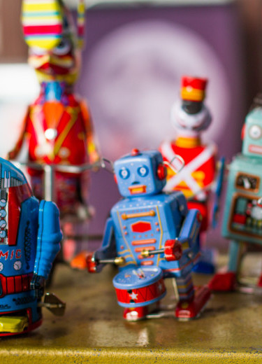 Line of diverse robots